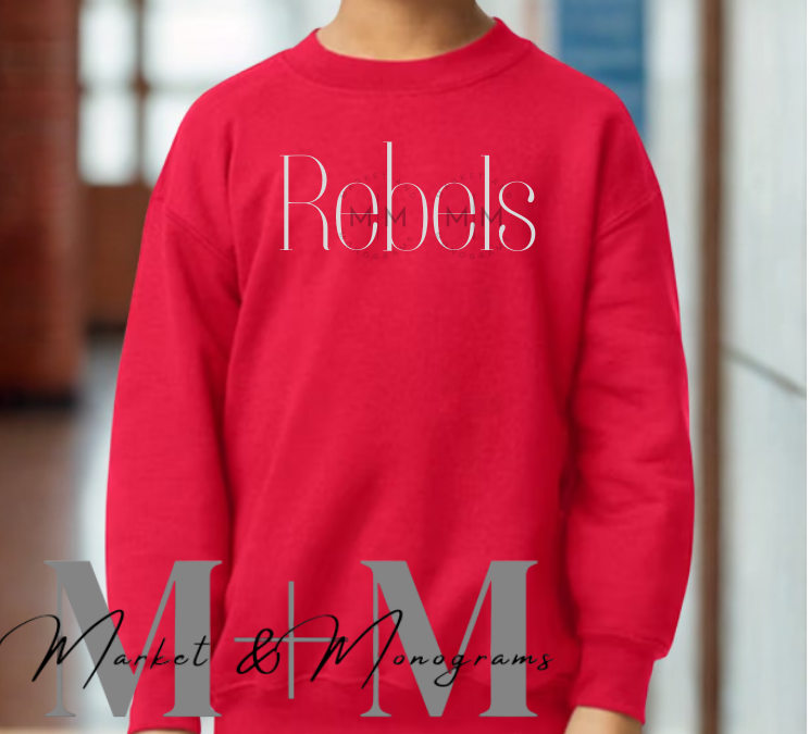 Rebel Crew Neck Sweatshirt (MTO)