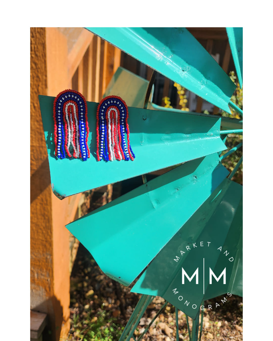 American Falls Seed Bead Fringe Earrings