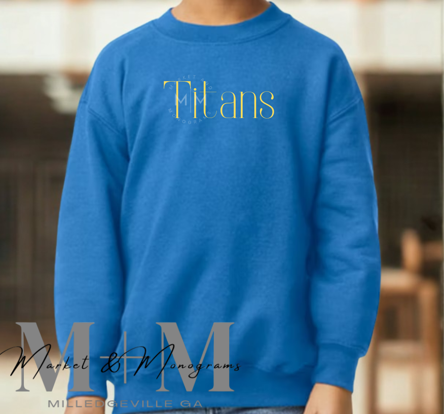 School Spirit Crew Neck - All Schools (MTO)