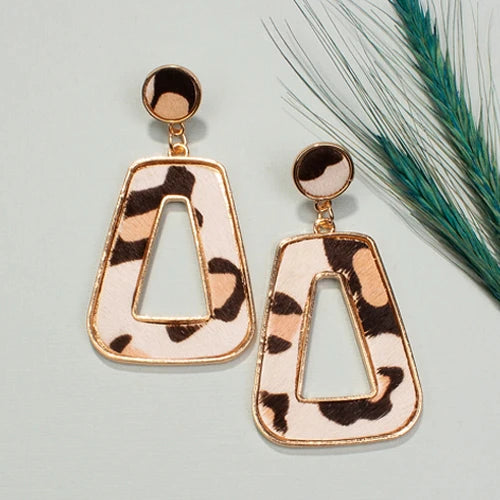Triangle Animal Print Earrings