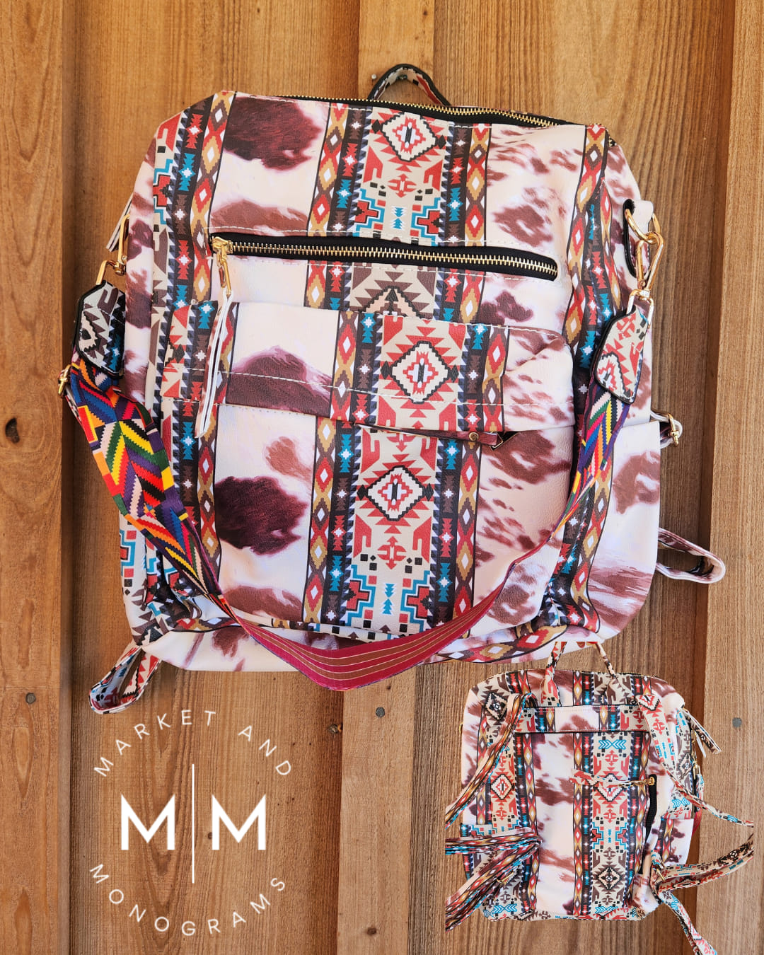 I Herd That Faux Leather Backpack Tote