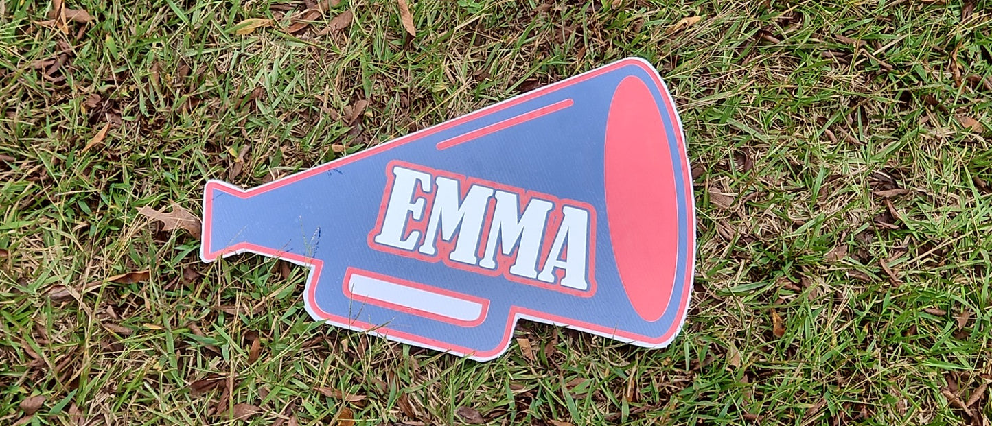 Cheer Megaphone Sign