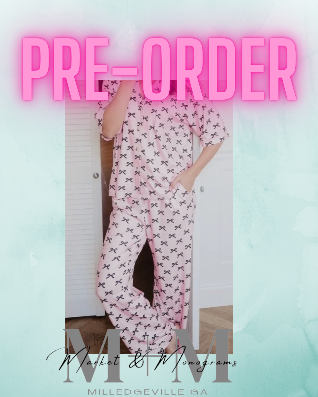 Girly and Comfy Bow Pajama Set *END 10/15*
