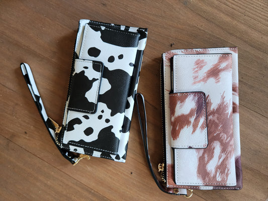 Faux Leather Wristlet Wallet