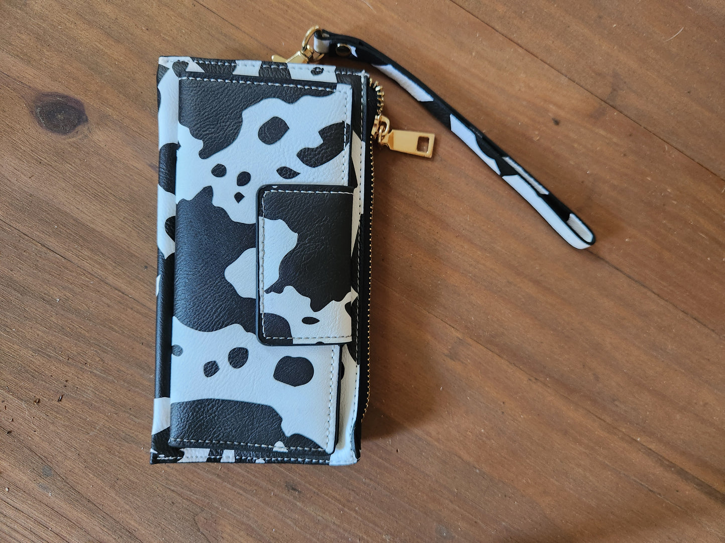 Faux Leather Wristlet Wallet