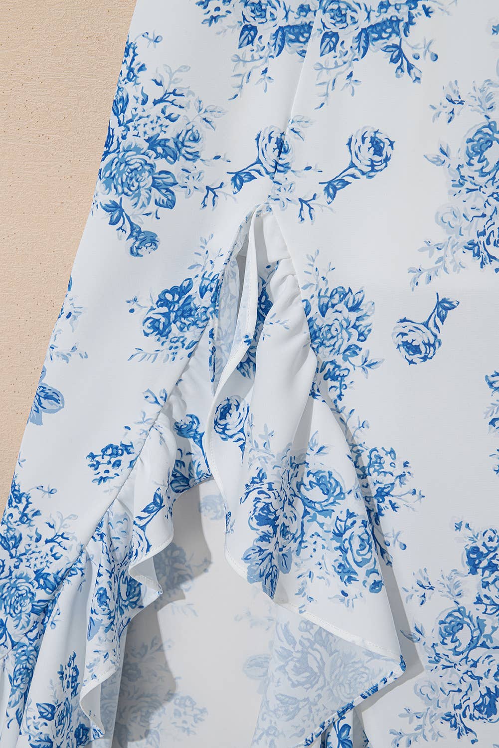 Boho Floral High Waist Ruffle Split Maxi Skirt | 2 Colors