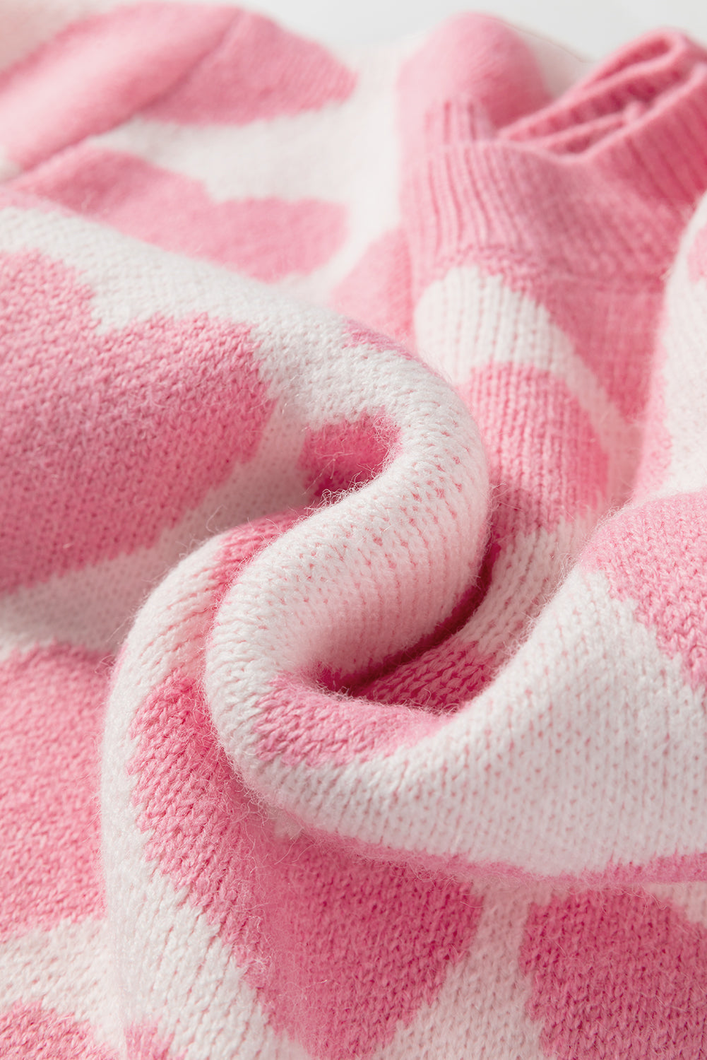 Skylar Heart Print Knit Sweater