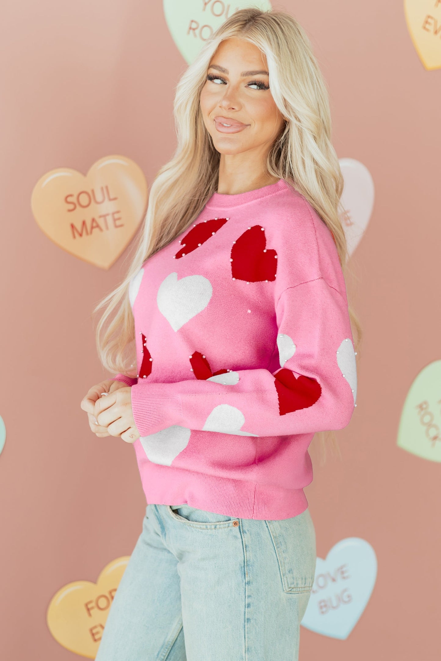 Aliyah Pattern Valentines Day Sweater