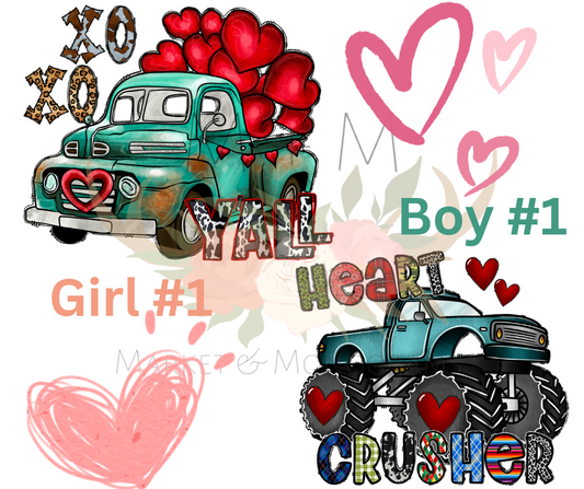 Youth Valentine's Day Shirt Designs