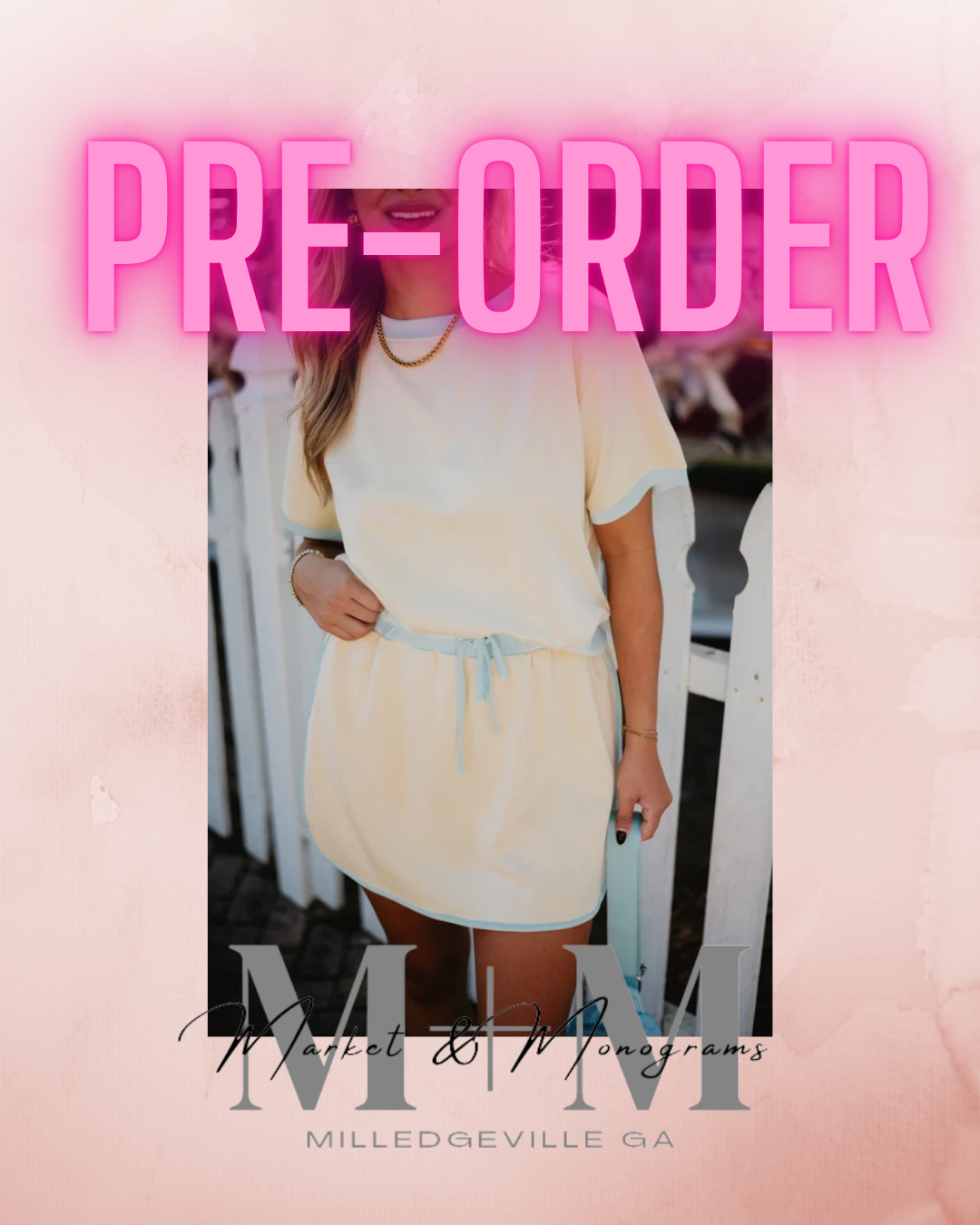 Scuba Skirt and Top Set Pre-Order - Yellow and Blue (ROUND 1 ENDS 3/15, ROUND 2 ENDS 4/15)