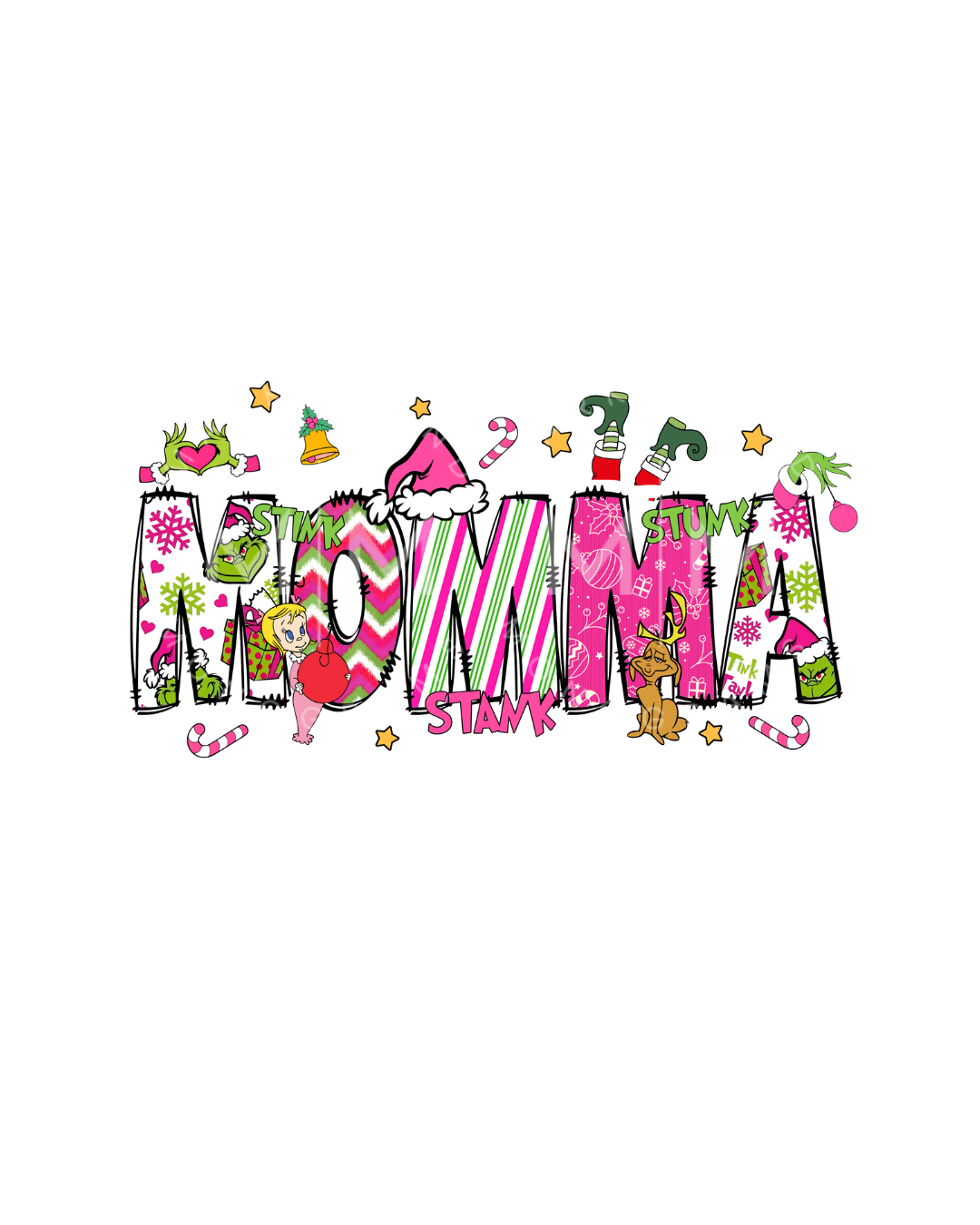 Pink Grinch Character Sweatshirt (MTO)