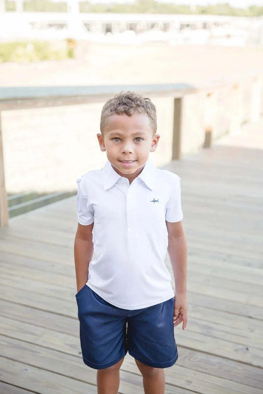 Saltwater Boys Company - White Offshore Fishing Polo