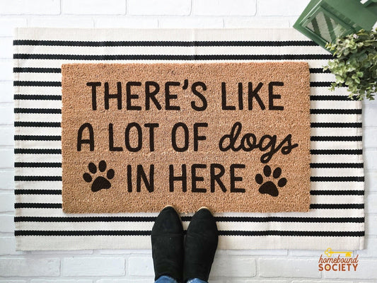 A Lot of Dogs Funny Doormat