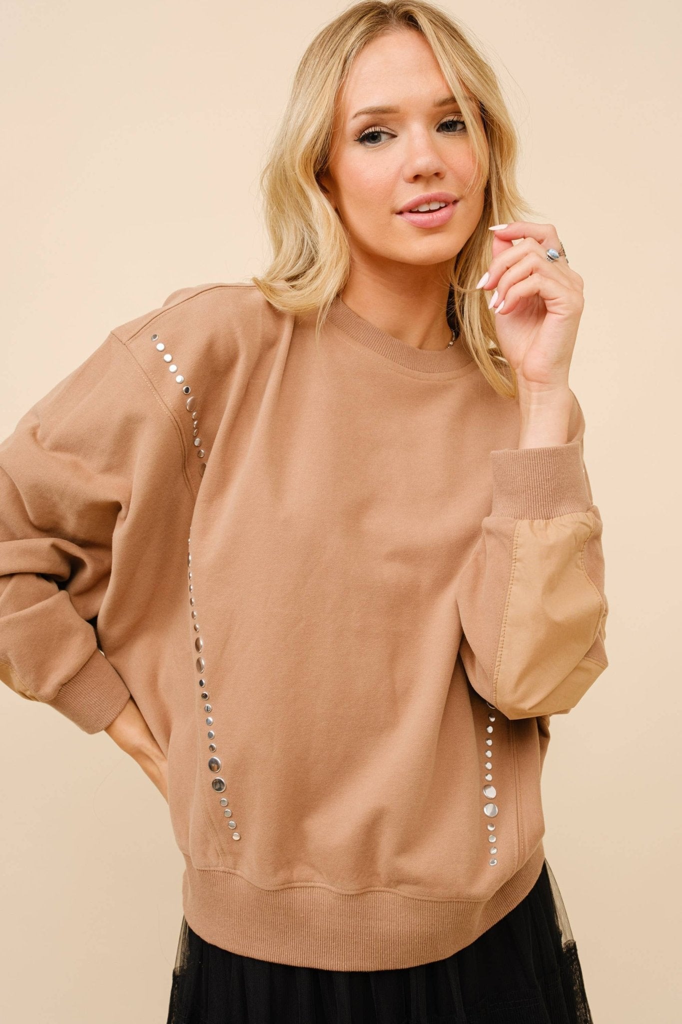 Brown Sugar Studded Pullover