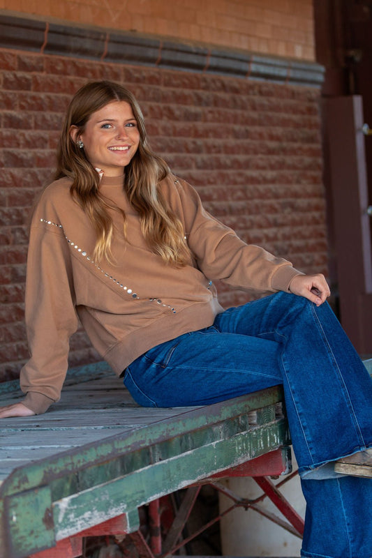 Brown Sugar Studded Pullover
