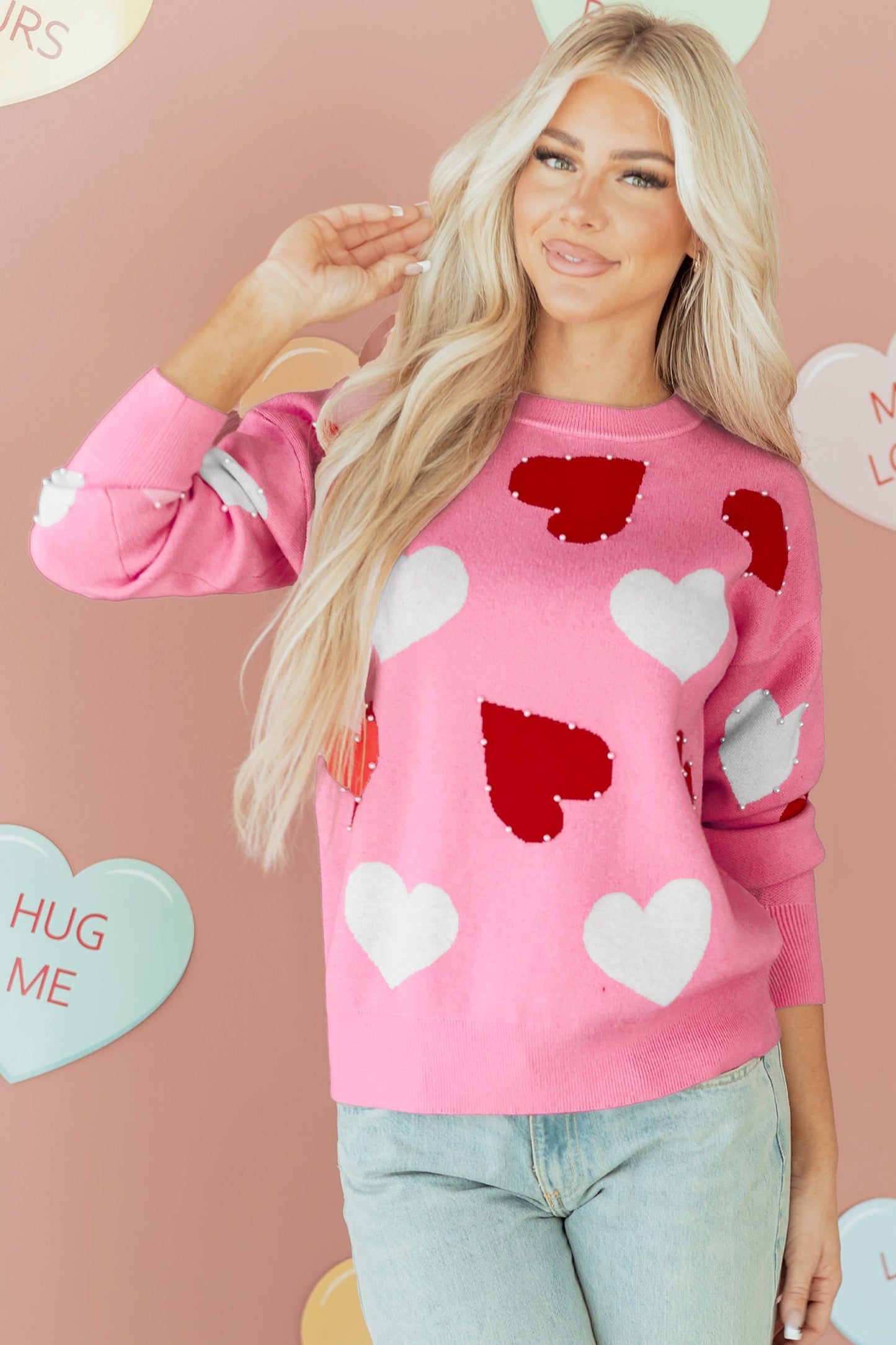 Aliyah Pattern Valentines Day Sweater