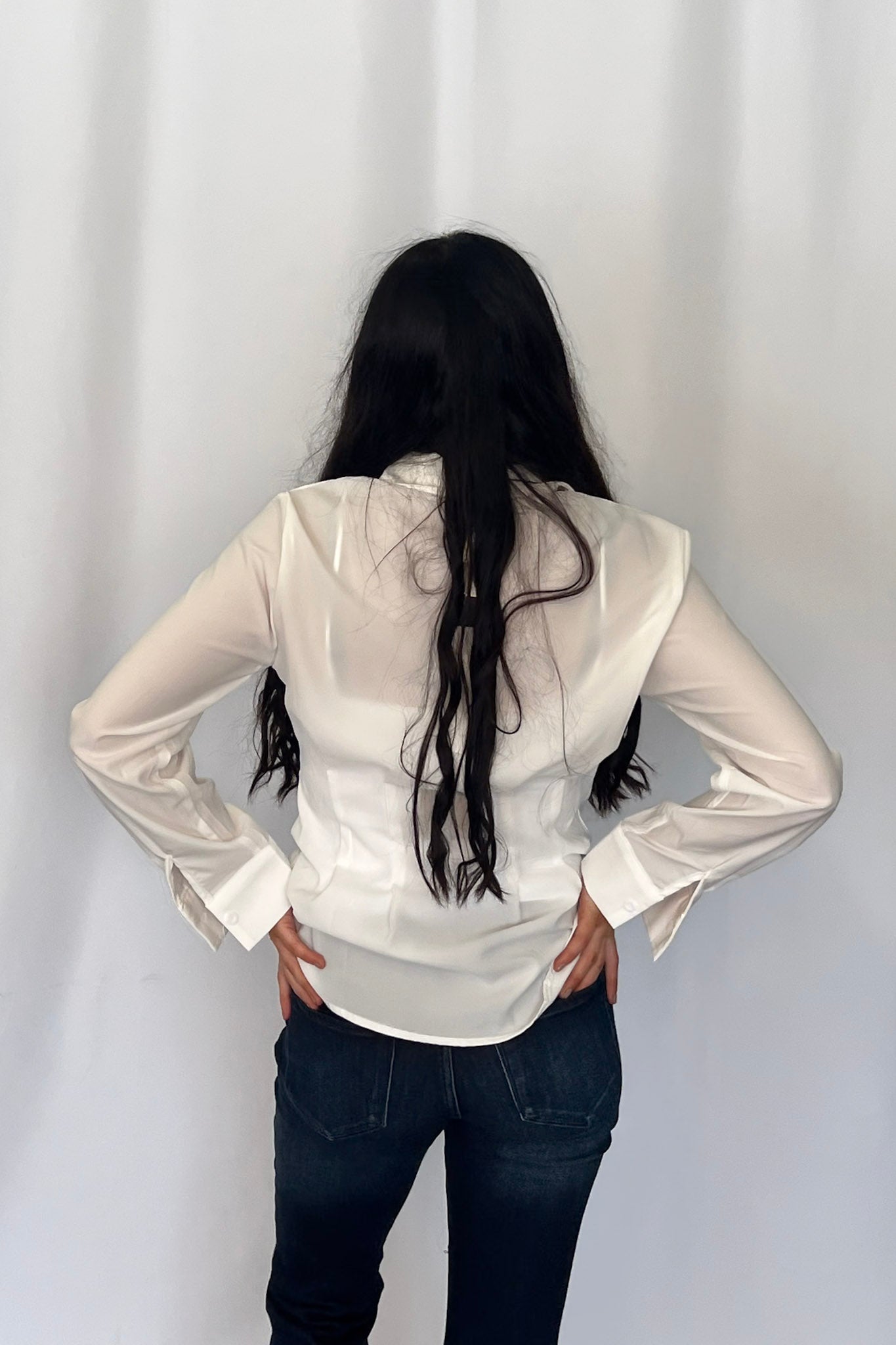Mercedes Ivory Button Down Shirt