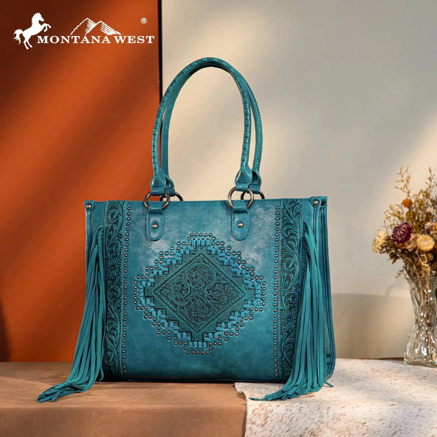 Montana West Tool Fringe Collection Concealed Carry Wide Tote