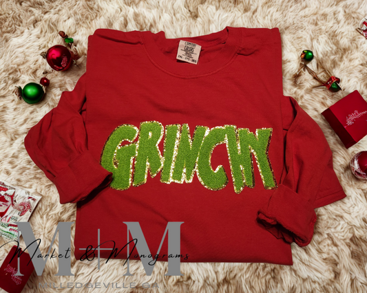 Grinchy Long Sleeve Tee (MTO)