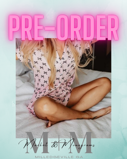 Girly and Comfy Bow Pajama Set *END 10/15*