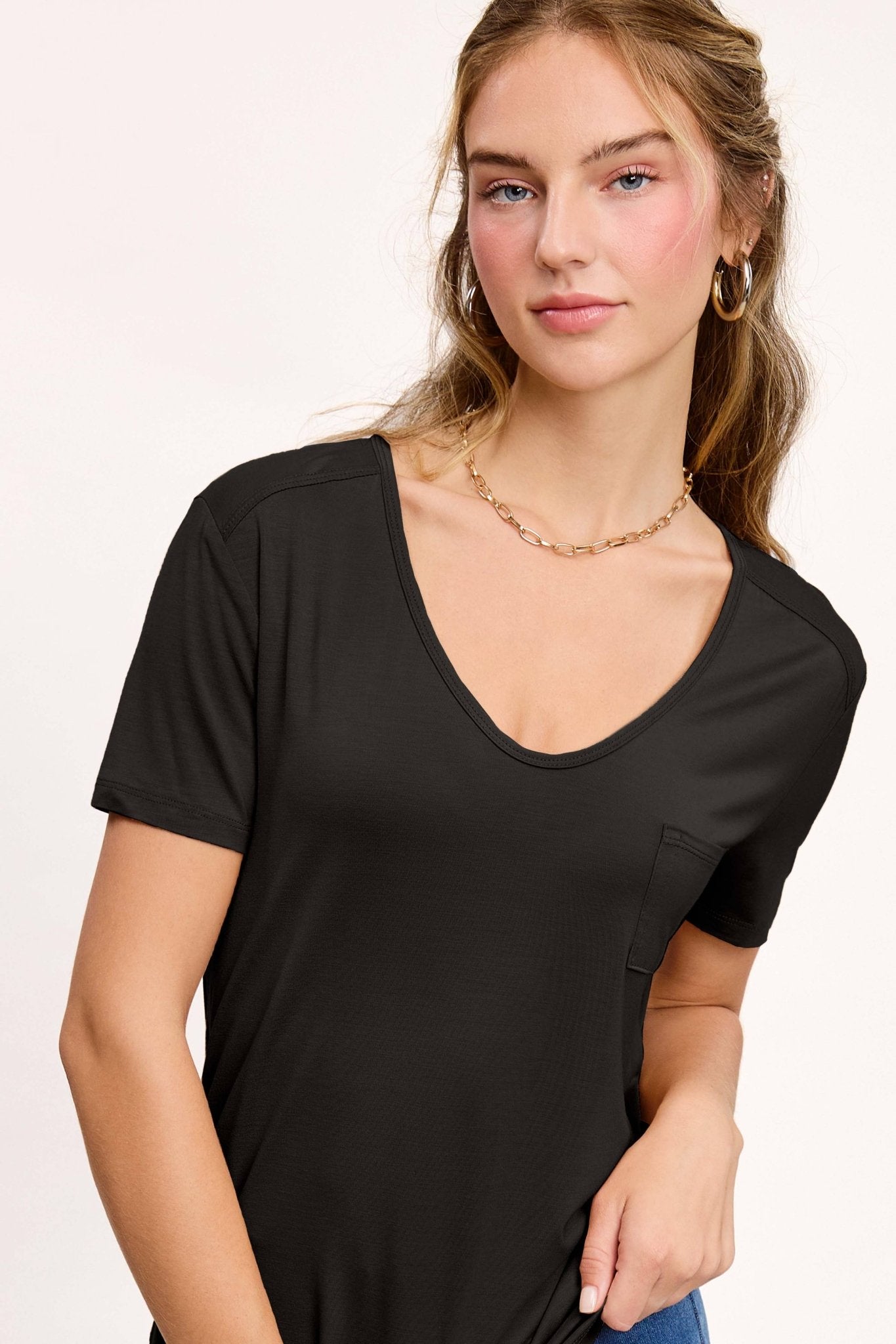 Super Soft Pocket Basic Tee - Marsala, Olive, Ginger, Black and Off White